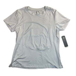 Daisy Fuentes Fit Athletic Performance Shirt Women’s Large White NWT